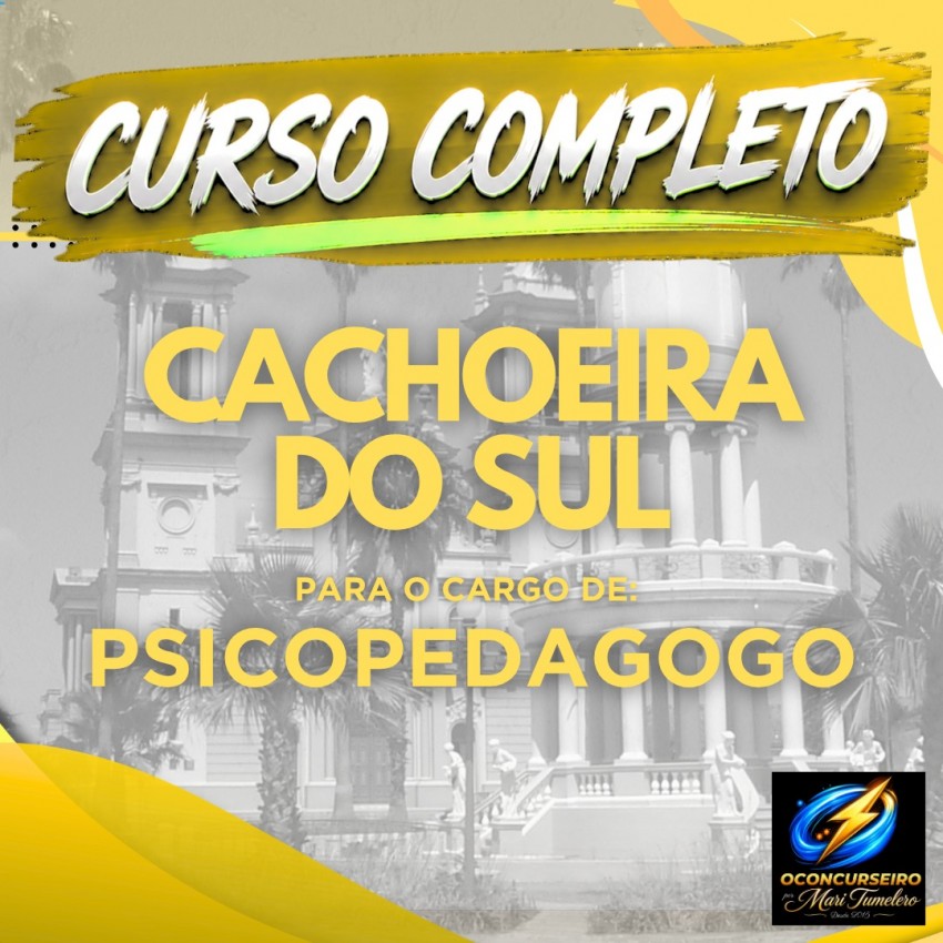 CURSO EAD - CACHOEIRA DO SUL - PSICOPEDAGOGO