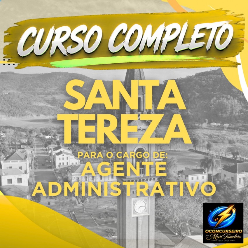 CURSO EAD - SANTA TEREZA - AGENTE ADMINISTRATIVO